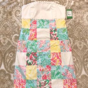 NWT Lilly Pulitzer strapless dress adjustable back